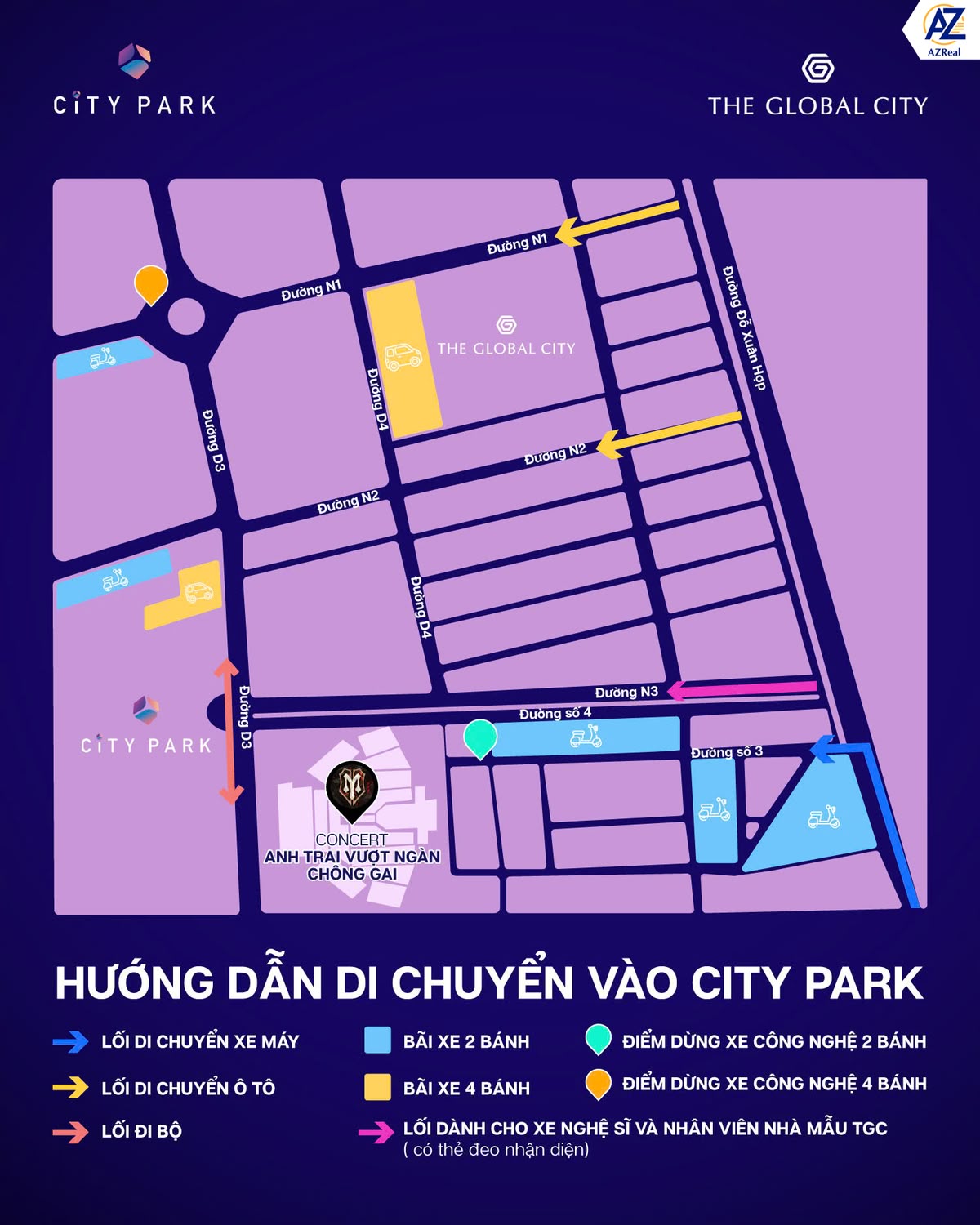 huong dan duong den city park