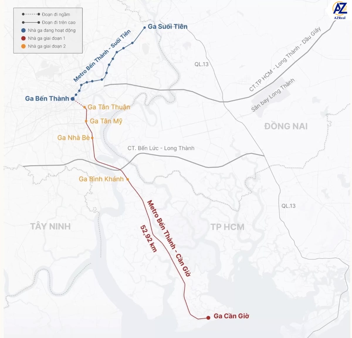 ban do lo trinh metro Vinspeed Can Gio