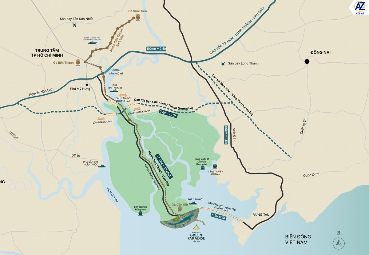 vi tri vinhomes can gio va masterise homes can gio